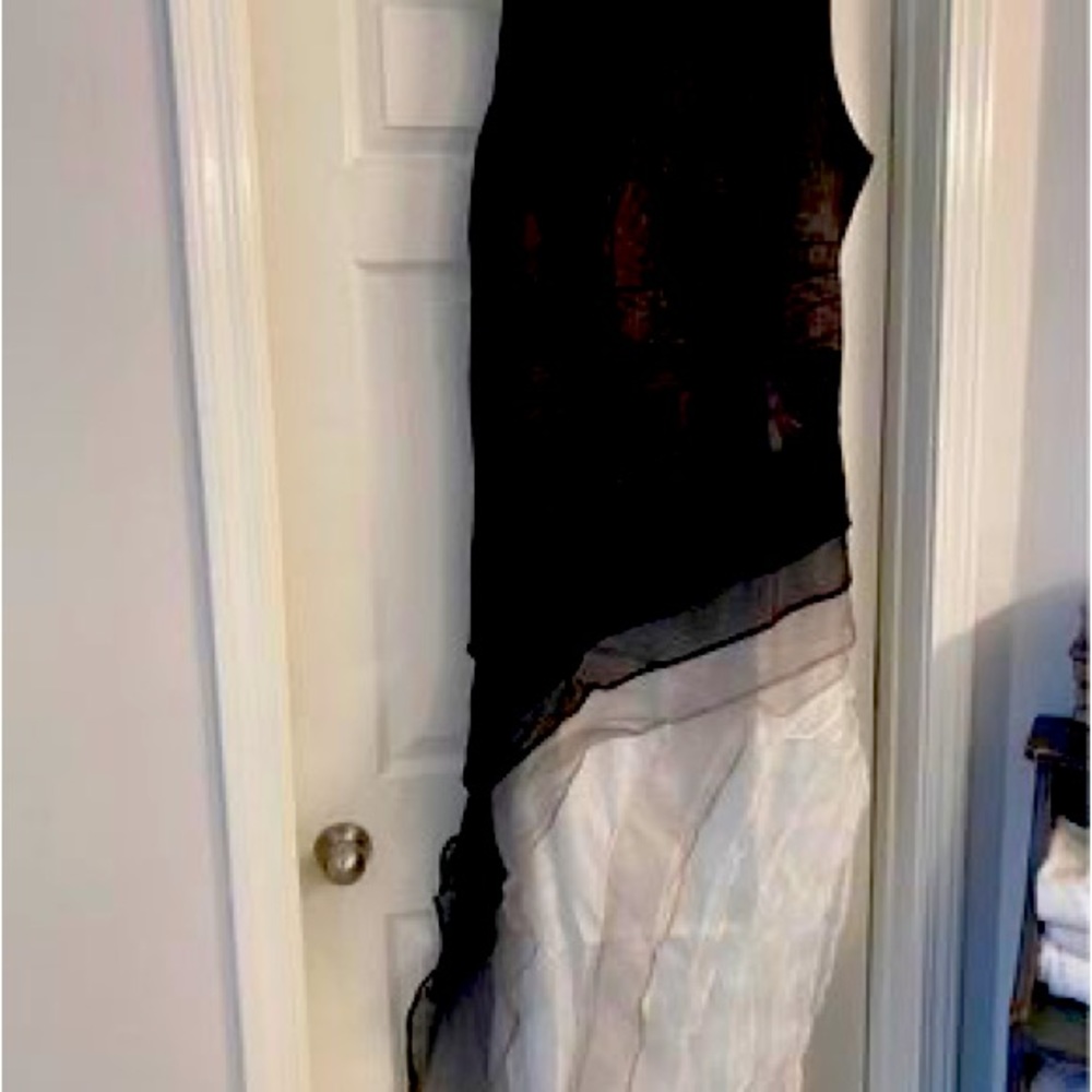 New never worn black/ivory long dress